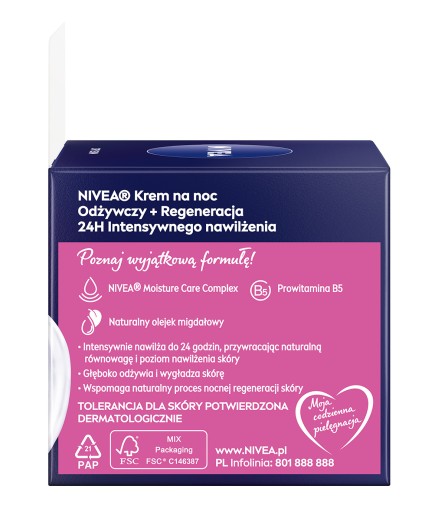 NIVEA hydratačný nočný krém na tvár 50ml