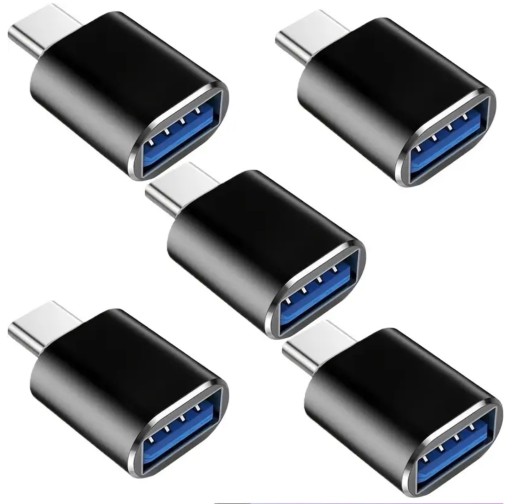5-balenie adaptéra USB C na USB Thunderbolt 3 na USB 3.0 OTG, čierny