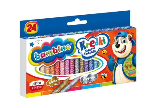 Bambino pastelky 24 farieb vyrobené z kaolínovej hliny
