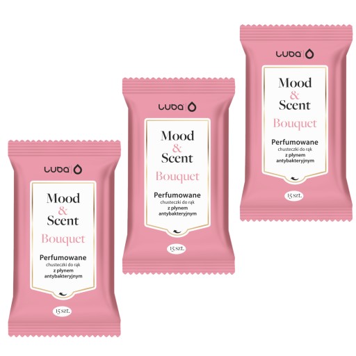 Utierky MOOD&SCENT s antibakteriálnou tekutinou