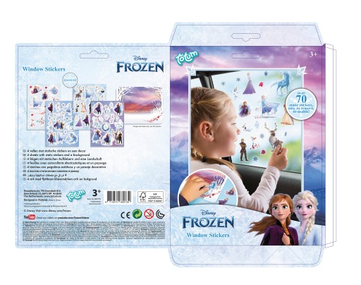 Polepy okien Totum, opakovane použiteľné autosklá, Frozen Disn