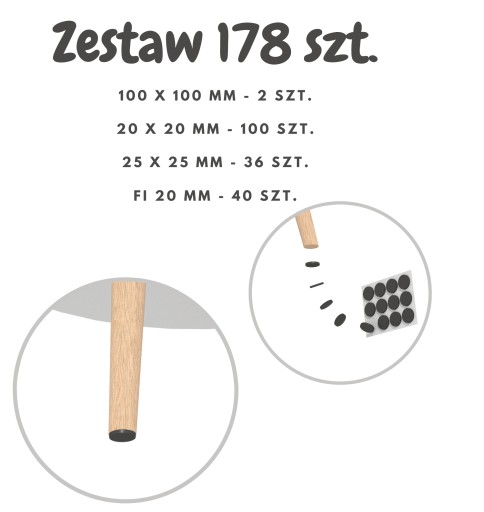 178 KS. PLSTENÉ PODLOŽKY PRE NÁBYTkové STOLIČKY