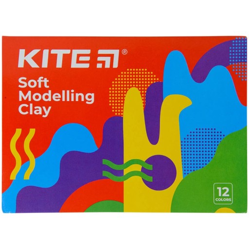 Plastelína 12 farieb do školy pre deti, viacfarebný Kite