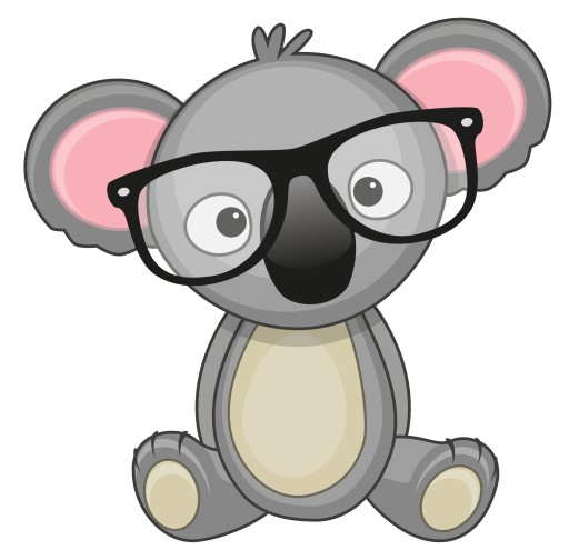 NÁLEPKA NA OKENNÝ NÁBYTOK ZRKADLO SKLO MEDVEĎ KOALA