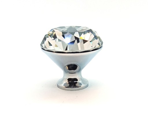 NÁBYTKOVÁ KĽÚČKA KĽÚČKA CRYSTAL FI30 KRÁSNY DIAMANT