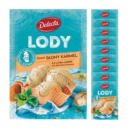 Delecta slaná karamelová zmrzlina 10x57g zmrzlina v prášku, jednoduchá na prípravu