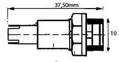 Signálna žiarovka 220V žltá, priemer otvoru. 10 mm