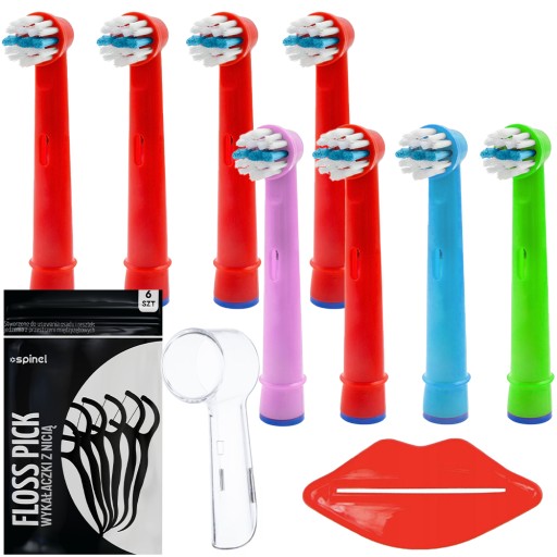 8x ORAL-B KIDS HLAVA ELEKTRICKEJ KEFKY PRE DETI + PRÍSLUŠENSTVO