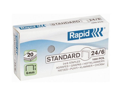ZOŠÍVAČKY 24/6 RAPID STANDARD 1000 KS