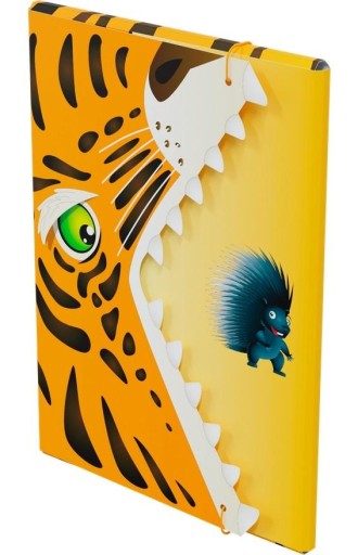 A4 ZLOŽKA S GUMAČNÝMI ČEĽUSŤAMI - TIGER, MONUMI