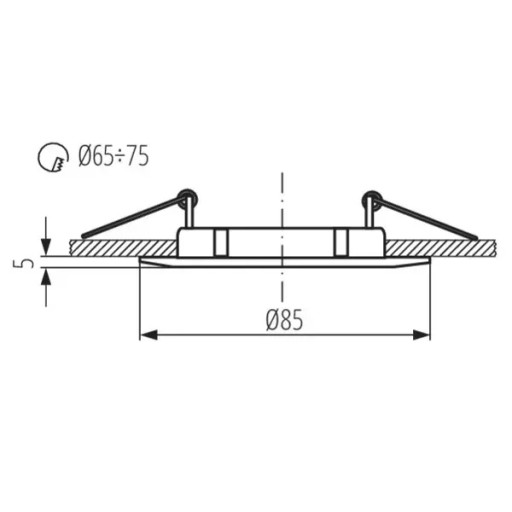 LUTO CTX-DS02B-W stropné bodové svietidlo, biele, Kanlux