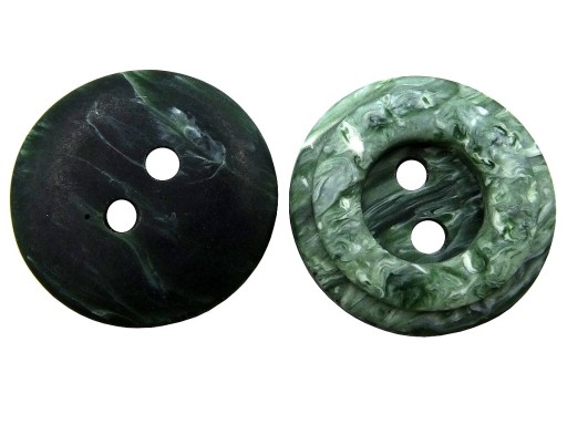 15mm Ozdobné gombíky 12 kusov farba ZELENÁ/BIELA MELANGE K747 15005