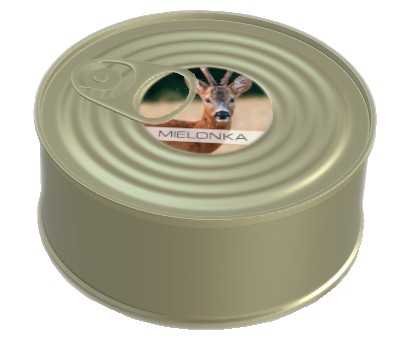 Etikety fi 4cm ROEER MEAT, hnedé, 24 ks