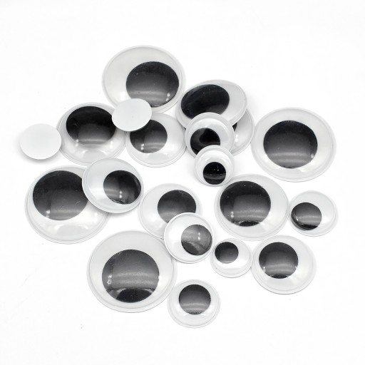 POHYBLIVÉ OČI NA DEKORÁCIU 16-35x4-6mm 20ks