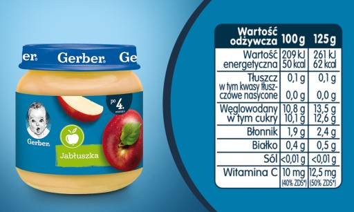 Nestlé Gerber Apple po 4 mesiacoch 125 g