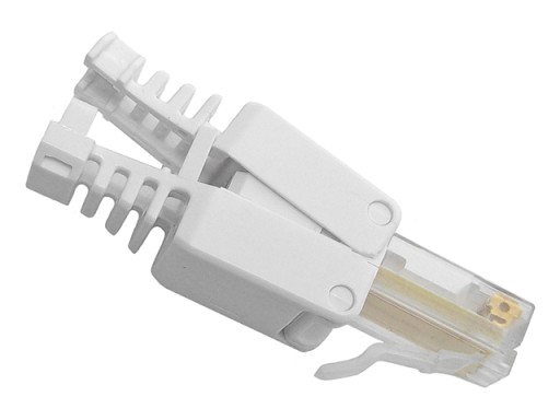 RJ45/8P8C UTP kat.5E zástrčka, krútená dvojlinka, drôt/lanko AWG23-26, bez náradia