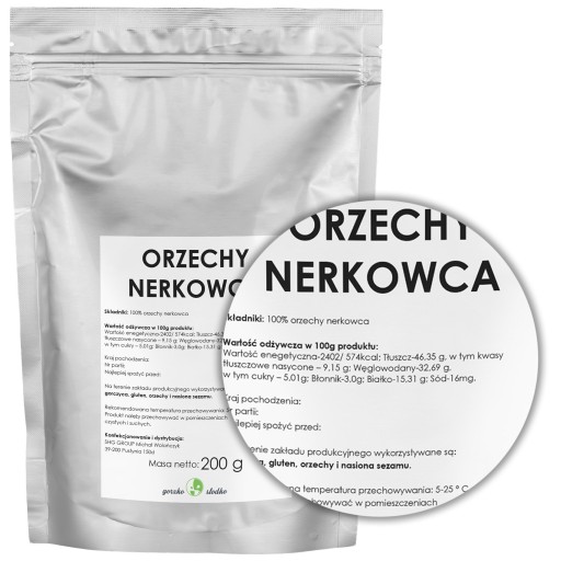 KEŠU Oriešky prírodné kešu oriešky 0,2kg