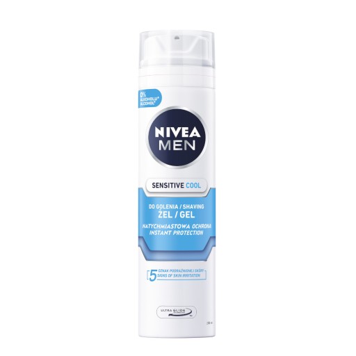 NIVEA Men Sensitive Cool chladivý gél na holenie 200 ml