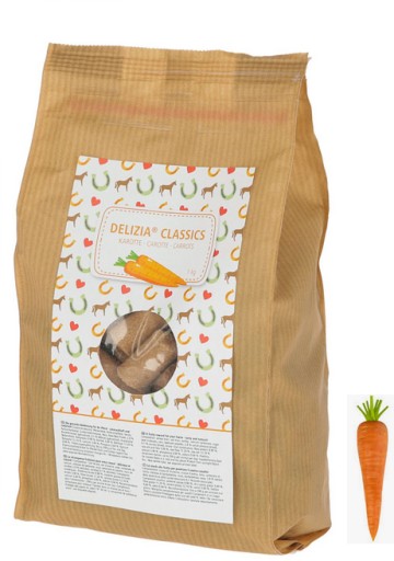 DELIZIA KLASICKÁ POCHÚŤKA PRE KONE MRKVINA 1KG