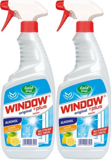 Window Plus Gold Drop čistič skla 750 ml x2