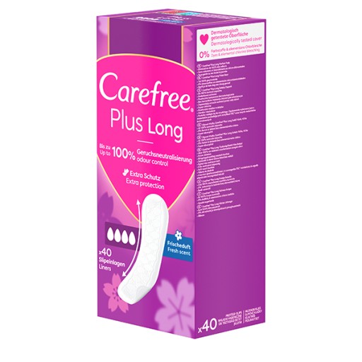 CAREFREE Plus Dlhé hygienické vložky 40 ks