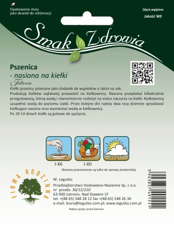 Semená na klíčky, pšenica, 50g