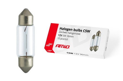 ŽIAROVKA 12V TUBE C5W 36MM TUBE 10ks