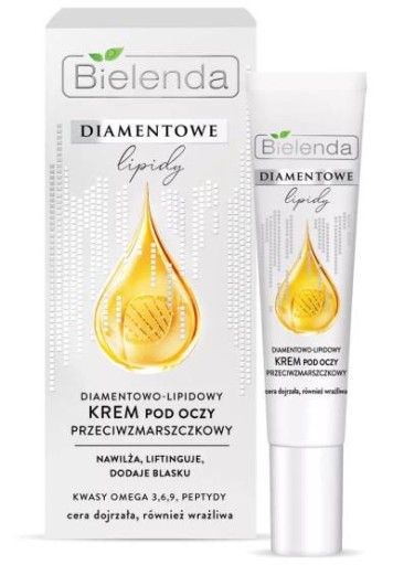 BIELENDA DIAMANTOVÉ LIPIDY OČNÝ KRÉM PROTI VRÁSKAM 15ml