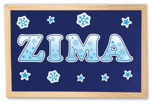 ZIMNÁ DEKORÁCIA, ZIMNÉ PÍSMENO, veľké, výška 21cm, WZ4
