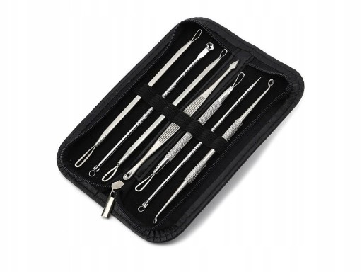 7x LYŽIČKA NA ODSTRAŇOVANIE BLACKhead SET LYŽIČKA