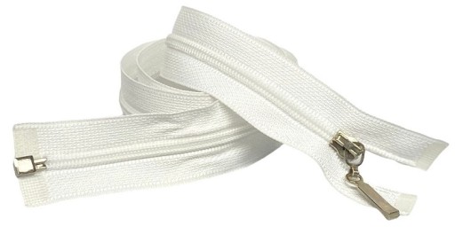 Rozvodný zips, biely, 50 cm