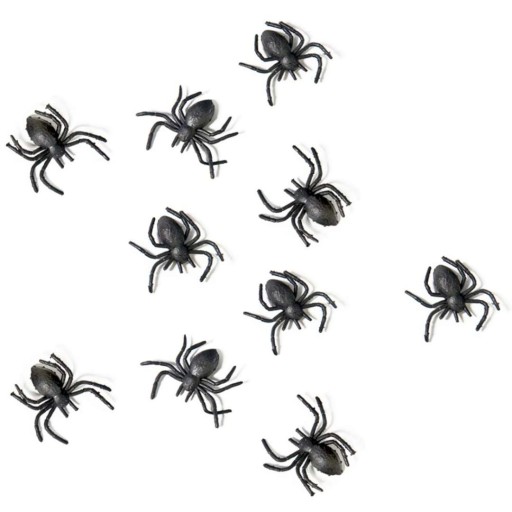 PLASTOVÉ pavúky HALLOWEEN ARACHNIDS 10 ks