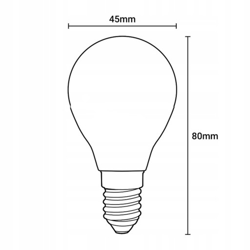 LED žiarovka E14 GUĽA 7W = 60W 3000K Teplá biela FILAMENT MLIKY DEKORATÍVNA