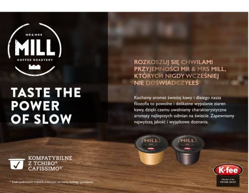Mr & Mrs mill coffee crema aromatická káva v kapsuliach 76g