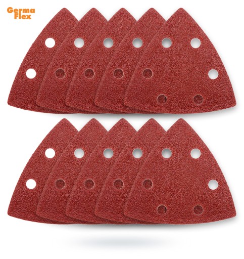 10x papierový trojuholník so suchým zipsom 93x93x93 P150 Multi-Tool