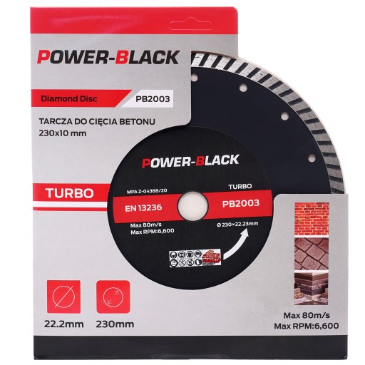 TURBO DIAMANTOVÝ KOTÚČ DO BETÓNOVEJ KOCKY 230 10 MM