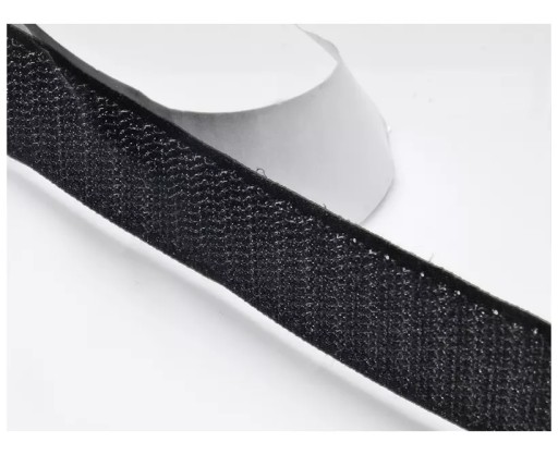 Páska na suchý zips, samolepiaci suchý zips 25mm - čierna