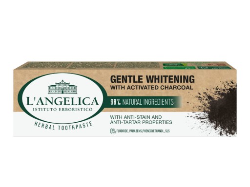 L'Angelica Jemná bieliaca zubná pasta s dreveným uhlím 75 ml
