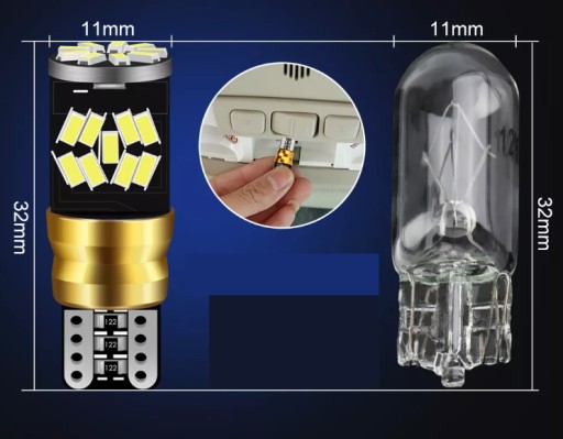 S&D LED PARKOVACIE ŽIAROVKY 360° T10 W5W RETRIFY CANBUS