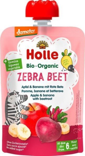 Holle Bio ovocná a zeleninová pena Cvikla Zebra