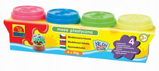 NEÓNOVÁ PLASTOVÁ HMOTA 4 TRUBKY + FORMY 4X50G