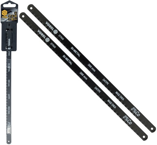 PÍLOVÝ LIST BI-KOVOVÝ M42 + D6A + Co 8% NA KOV 300mm 2KS 24 TPI VOREL