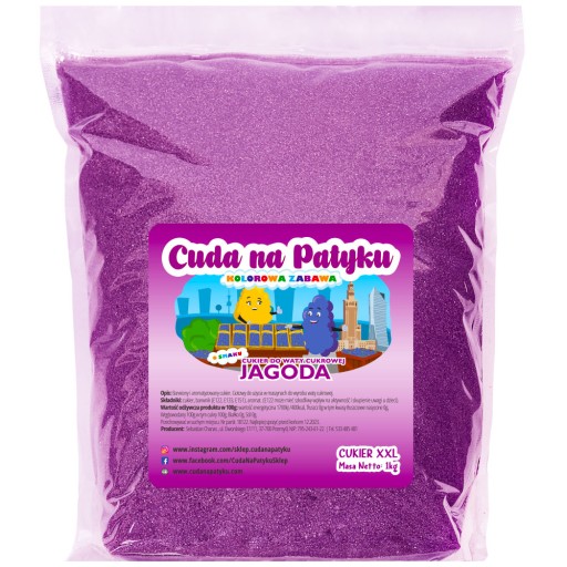 Farebný cukor do cukrovej vaty do stroja s príchuťou ČUČORIEK 1KG