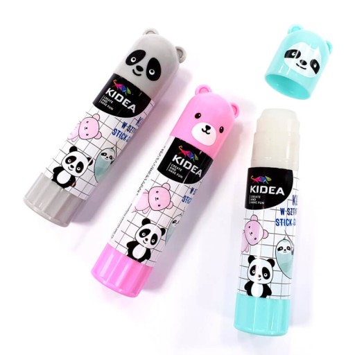 SADA 3 x LEPIDLÁ TYČ 15g ZVIERATÁ: Panda, medvedík, leňochod, KIDEA