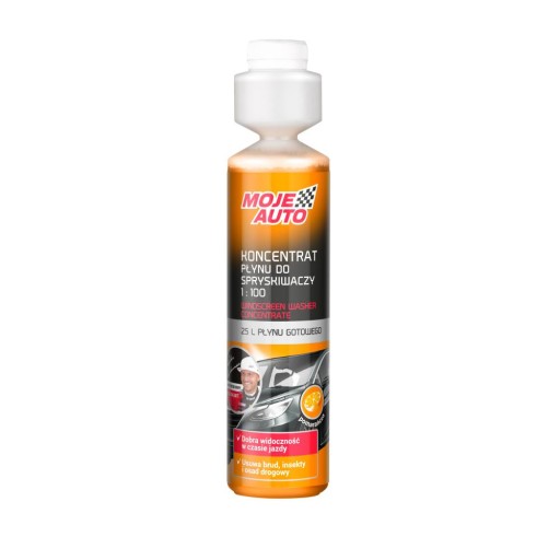 Oranžový letný koncentrát na čelné sklo. 250 ml