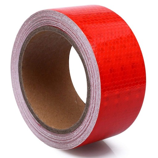 REFLEXNÁ PÁSKA ČERVENÁ VOŠTOVÁ FÓLIA 5CM