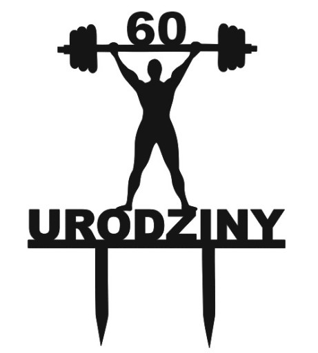 Strongman 18 20 30 40 50 60 70 rokov Topper ANY AGE strongmen PLEXI čierny