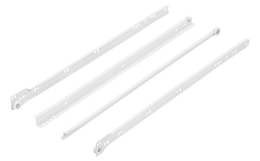 Valčekové vedenie pre zásuvky biela 0,9 mm 1 sada Ľ/P L-550 mm - DS AMIX