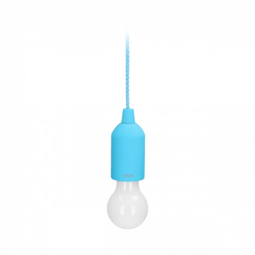 Tyrkysová LED nočná lampa na batérie na šnúrke