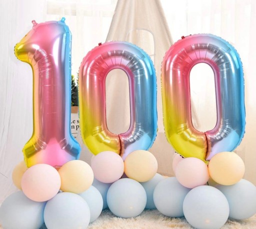 ČÍSLO 4 BALÓN XXL FAREBNÉ NARODENINOVÉ HELUM